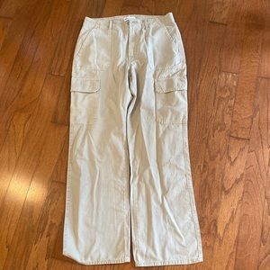 High rise straight leg cargo pants